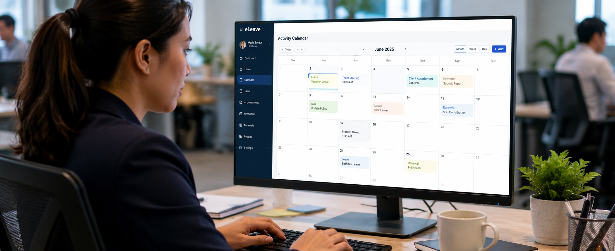 Activity Calendar eLeave.my